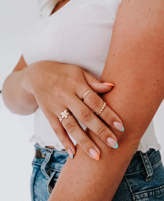 Big Daisy Flower - Ring - Stainless Steel - Adjustable