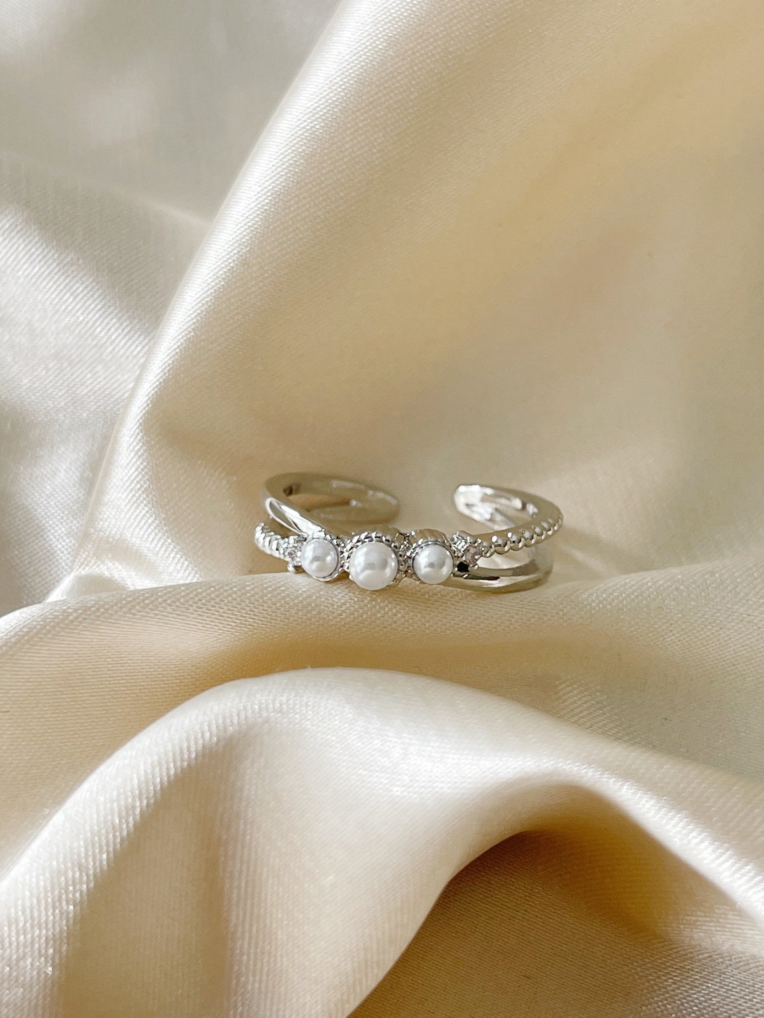 Trois Perles - Ring - Stainless Steel - Adjustable