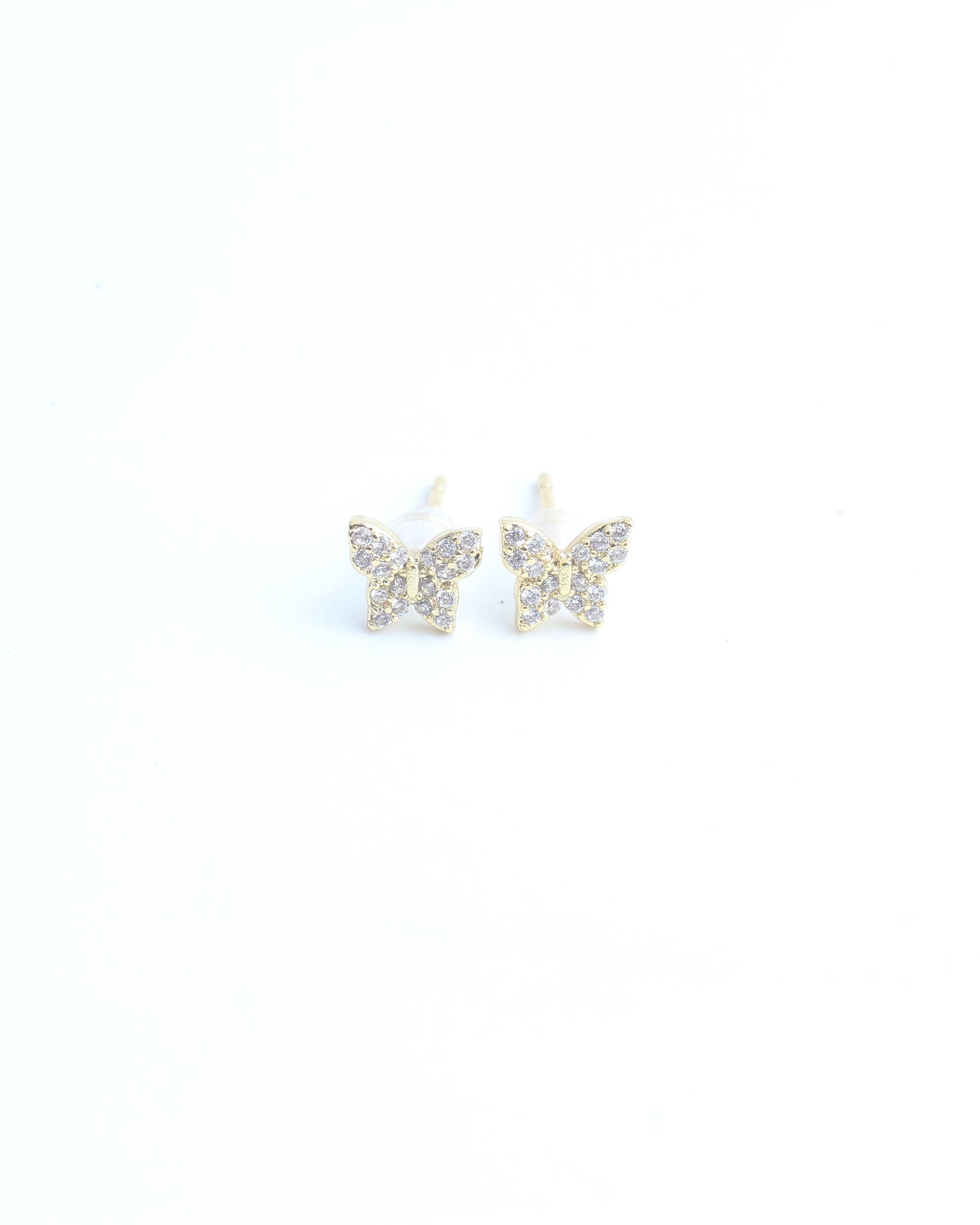 Sparkly Butterfly - Earrings - Stainless Steel