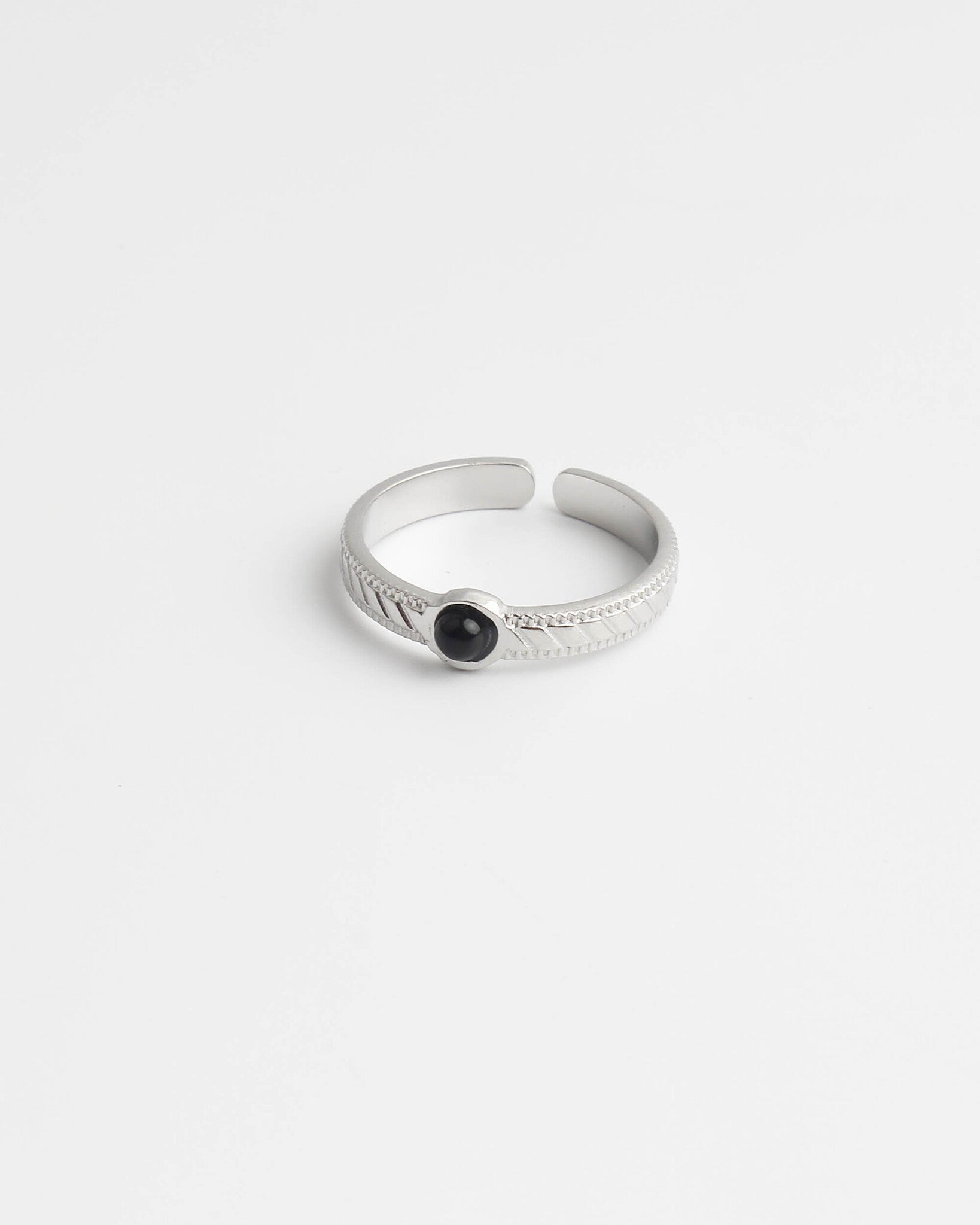 Zosia - Ring - Natural Stone - Stainless Steel - Adjustable