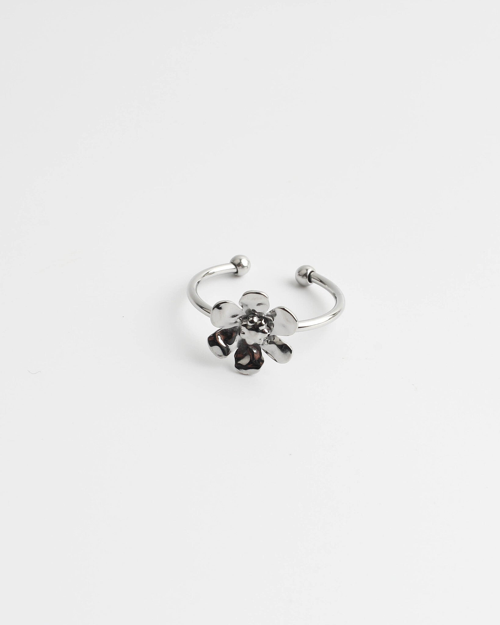 Kae Flower - Ring - Stainless Steel - Adjustable