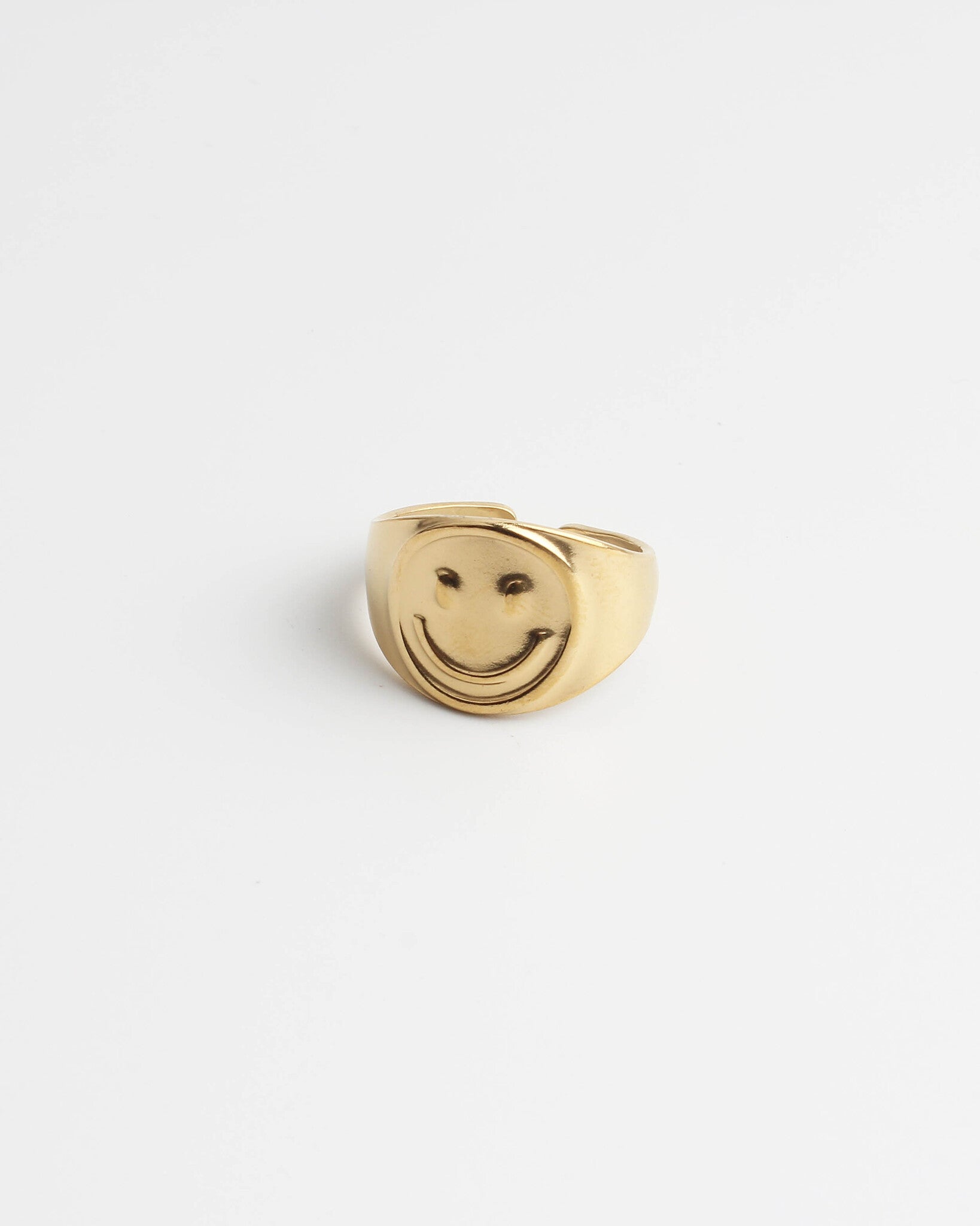 Smiley - Ring - Stainless Steel - Adjustable