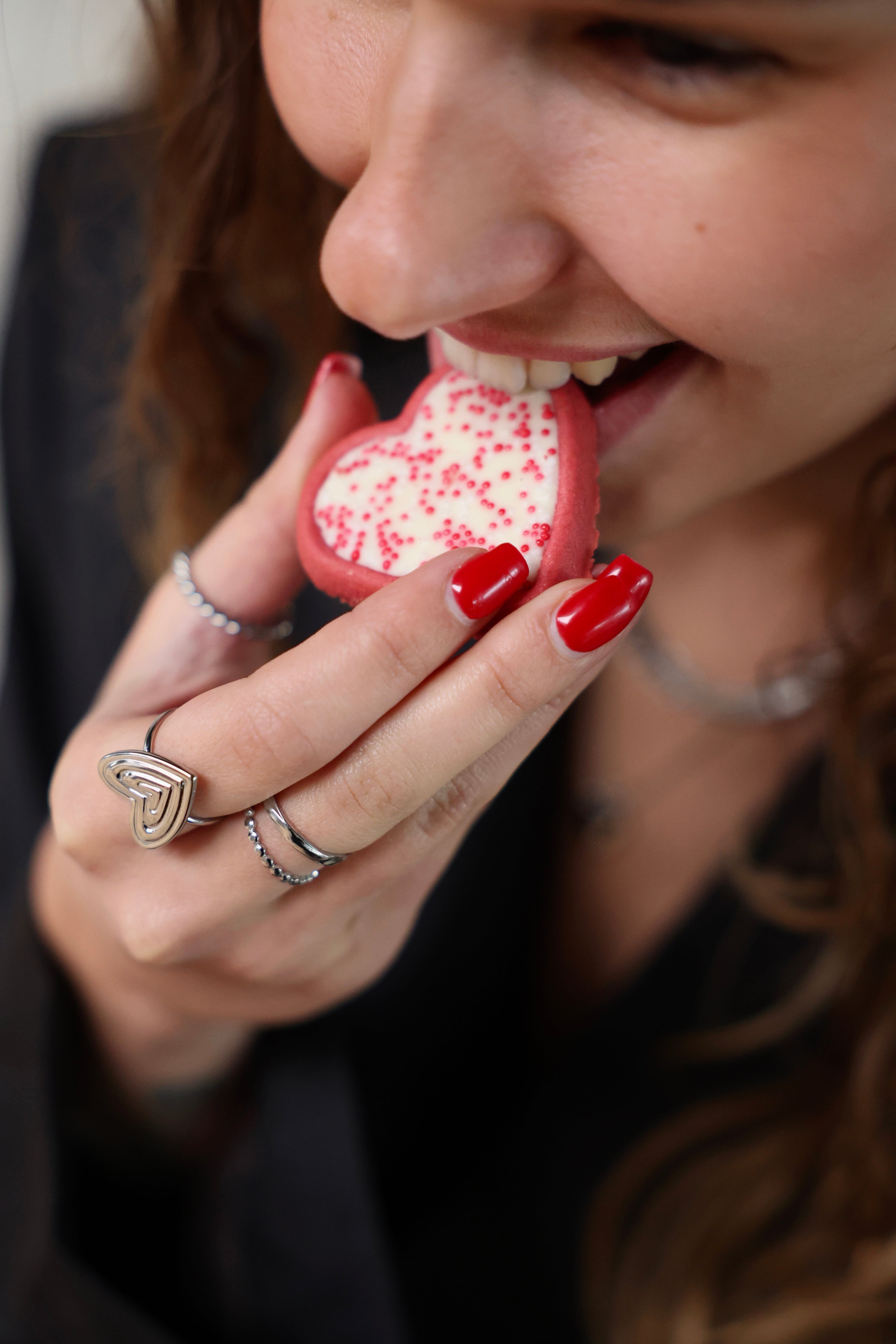 Groovy Heart - Ring - Stainless Steel - Adjustable