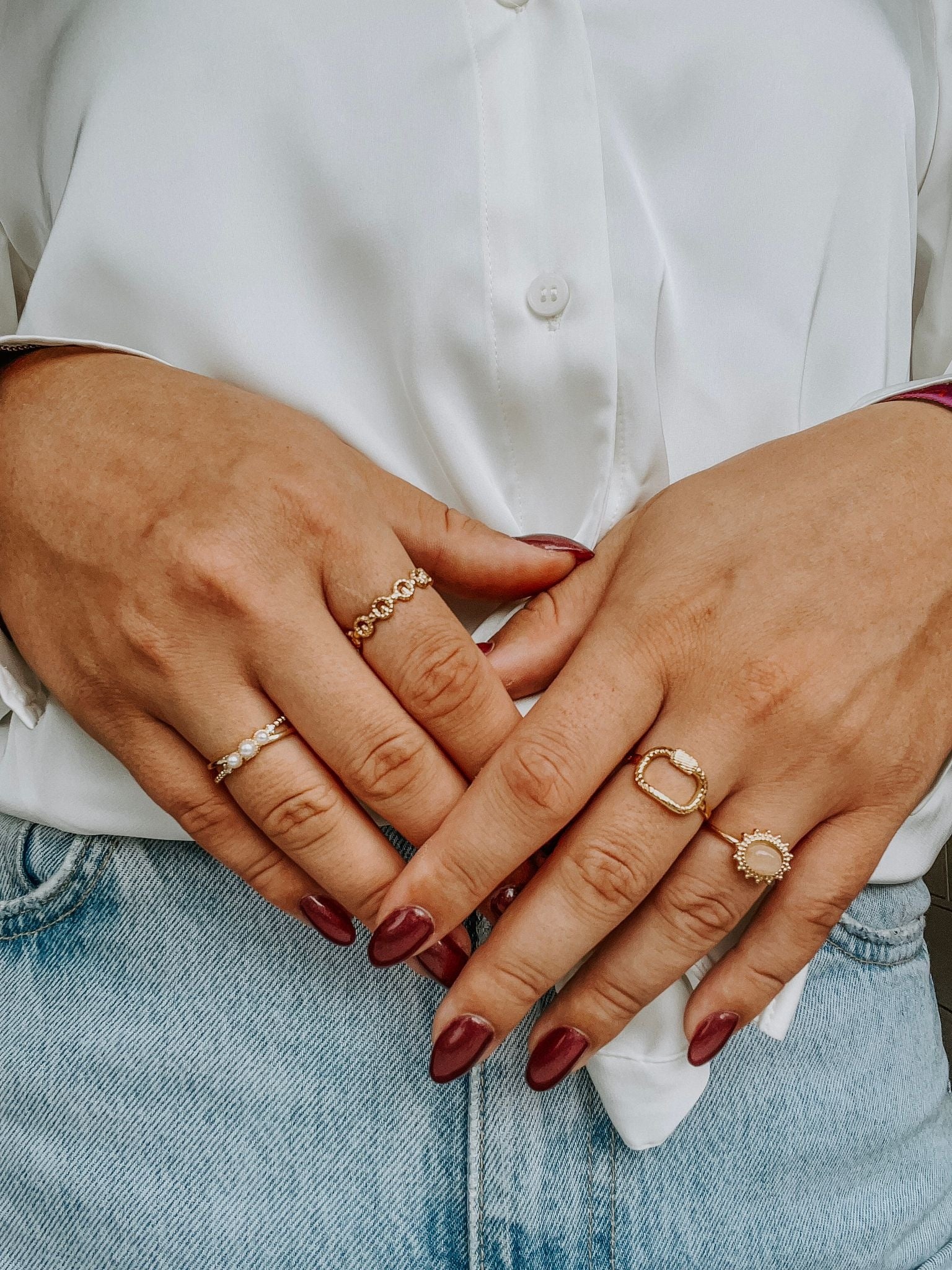 Trois Perles - Ring - Stainless Steel - Adjustable