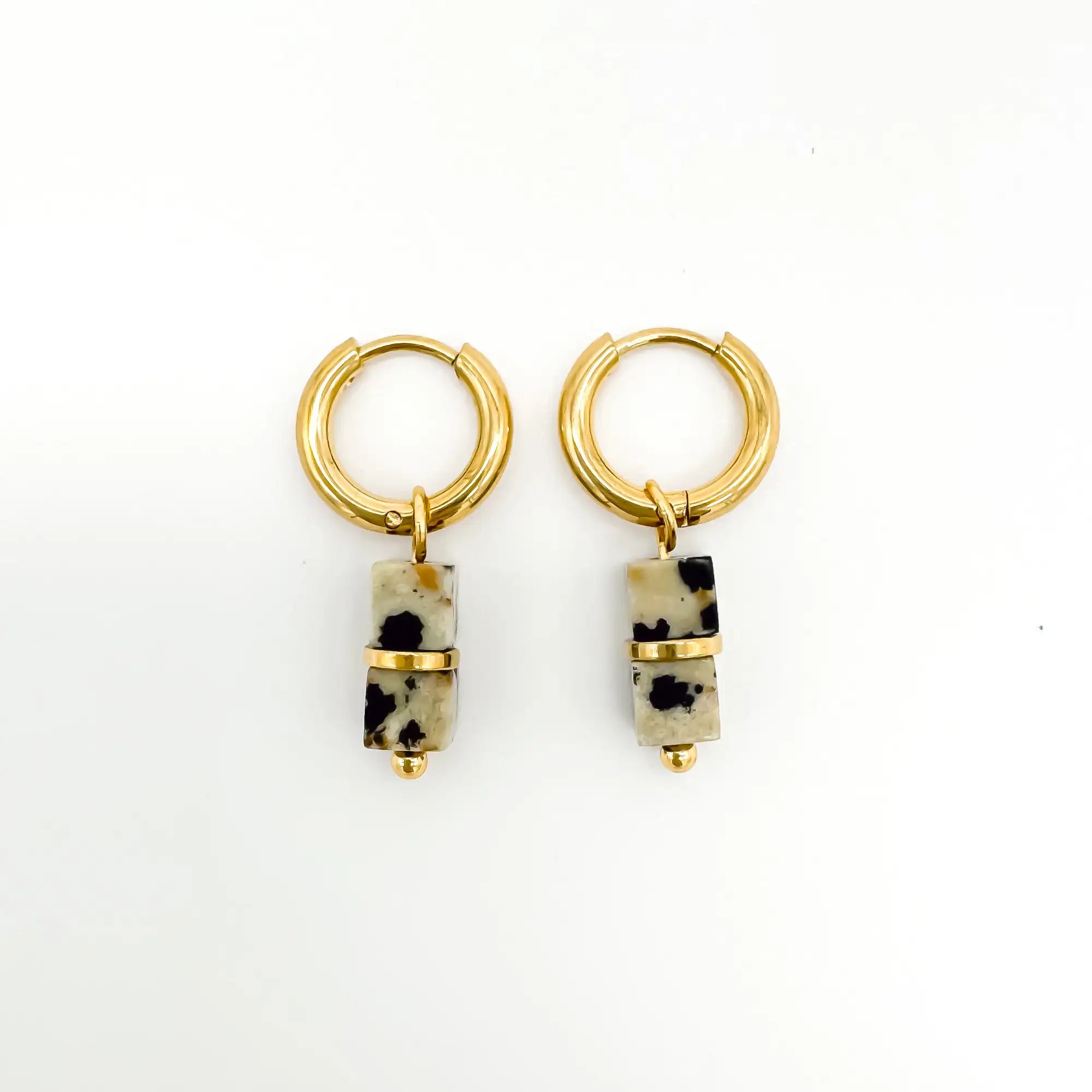 Pierres - Earrings - Natural stone - Stainless Steel