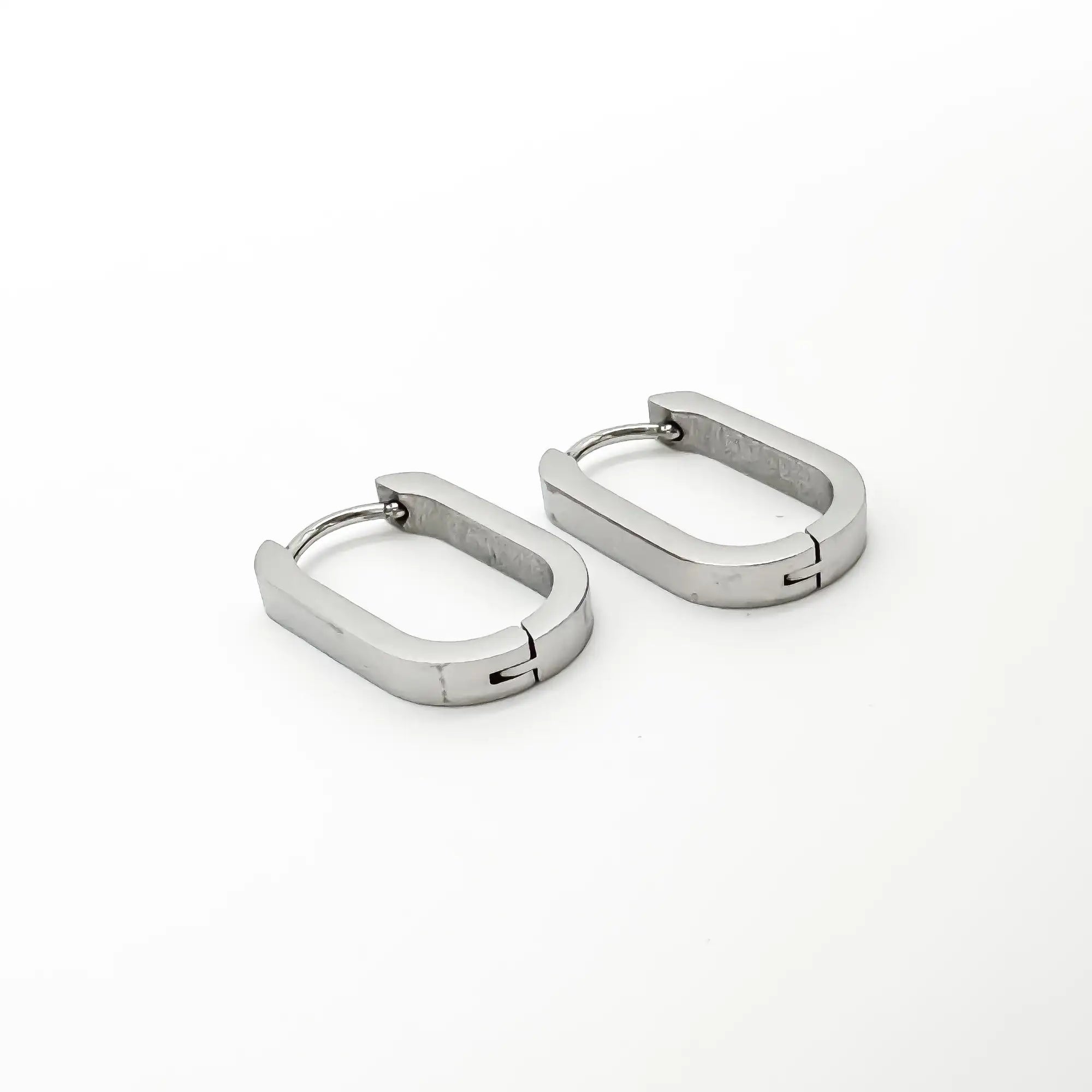 Thick Square - Earrings - Stainless Steel