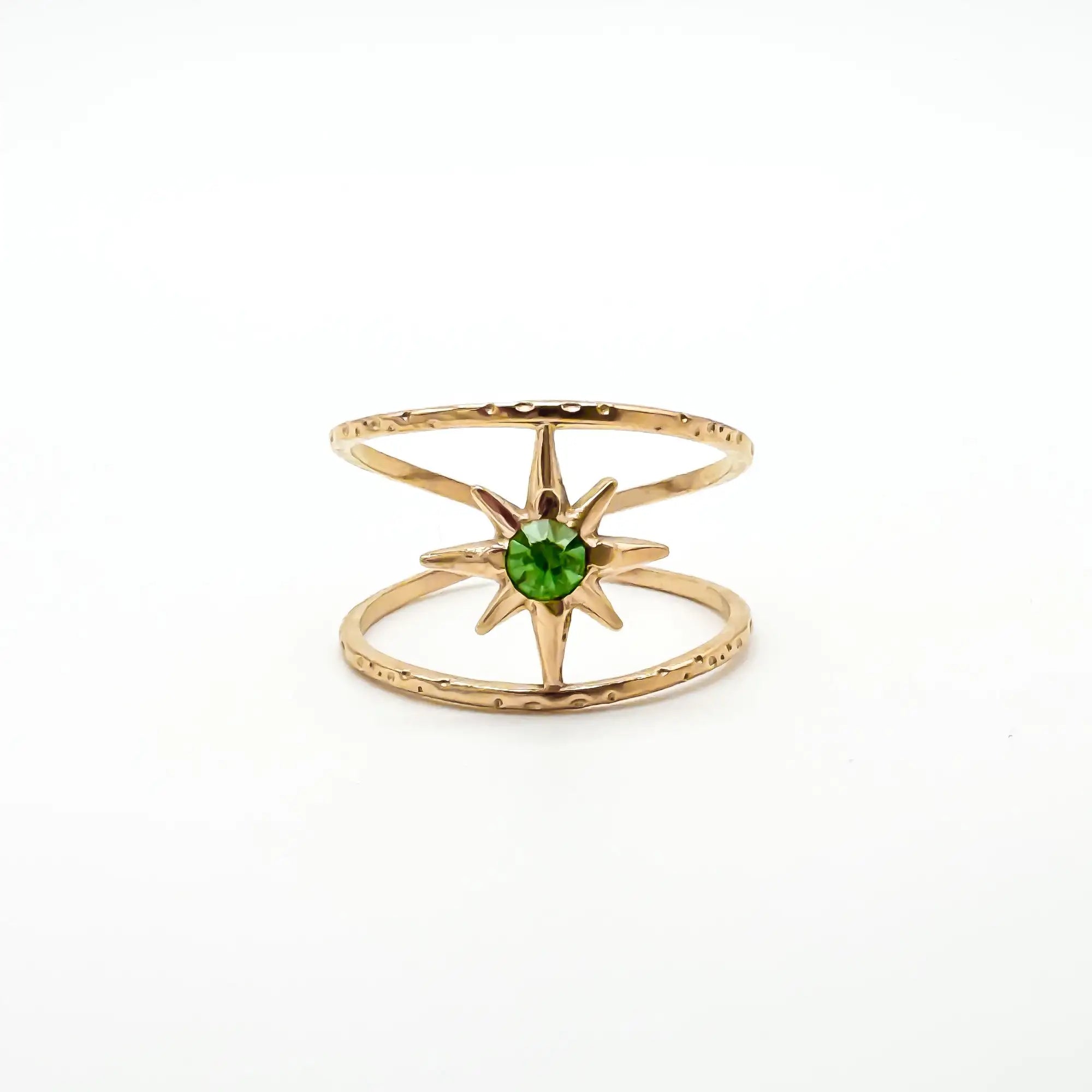 Starred - Ring - Stainless Steel - Adjustable