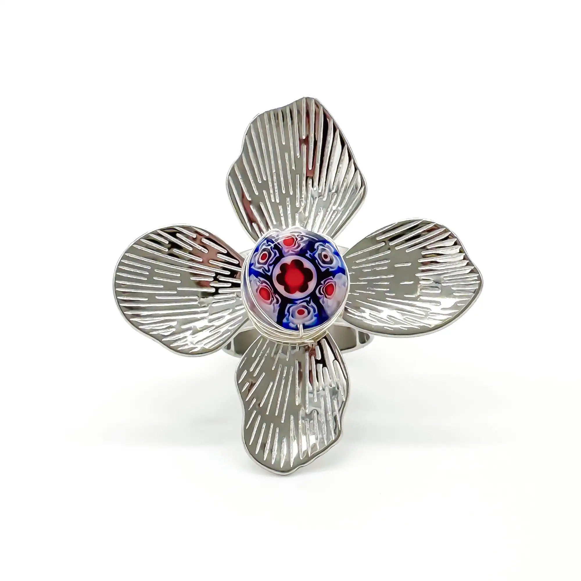 Mega Flower - Ring - Stainless Steel - Adjustable