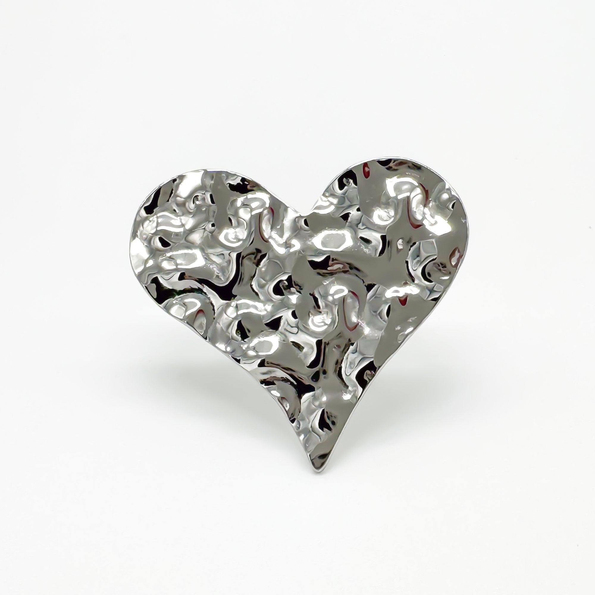 Wavy Heart - Ring - Stainless Steel - Adjustable