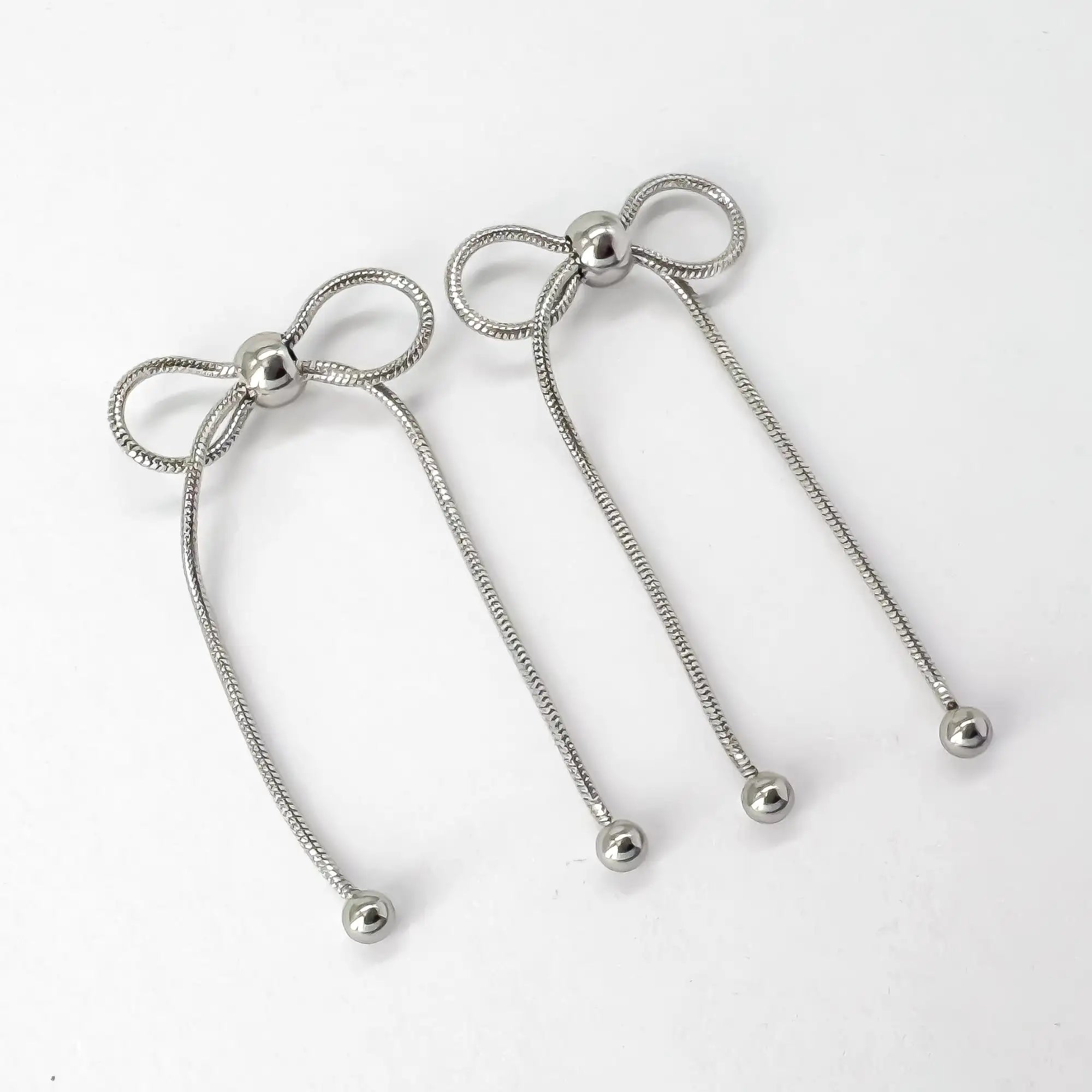 Bow - Earrings - Stainless Steel