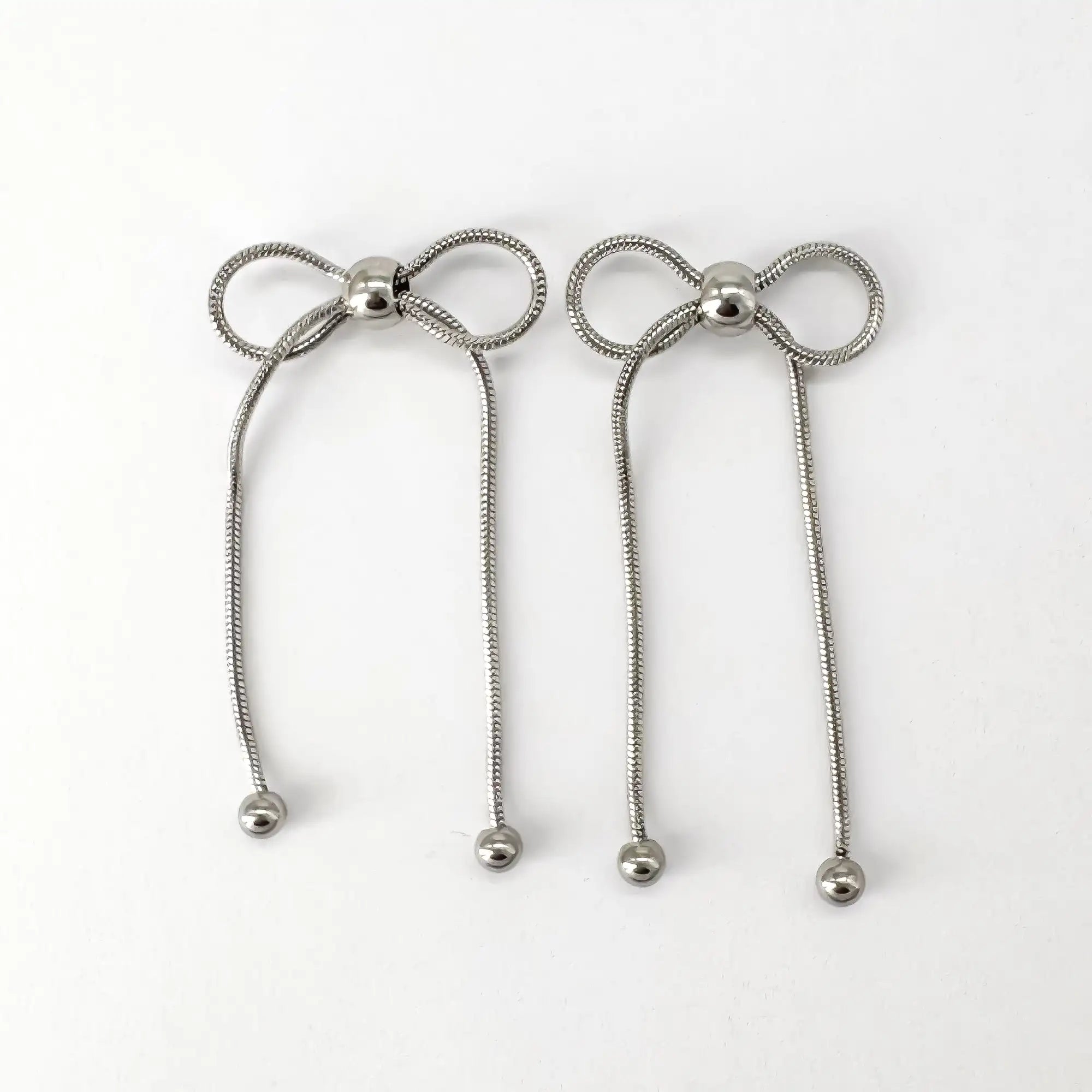 Bow - Earrings - Stainless Steel