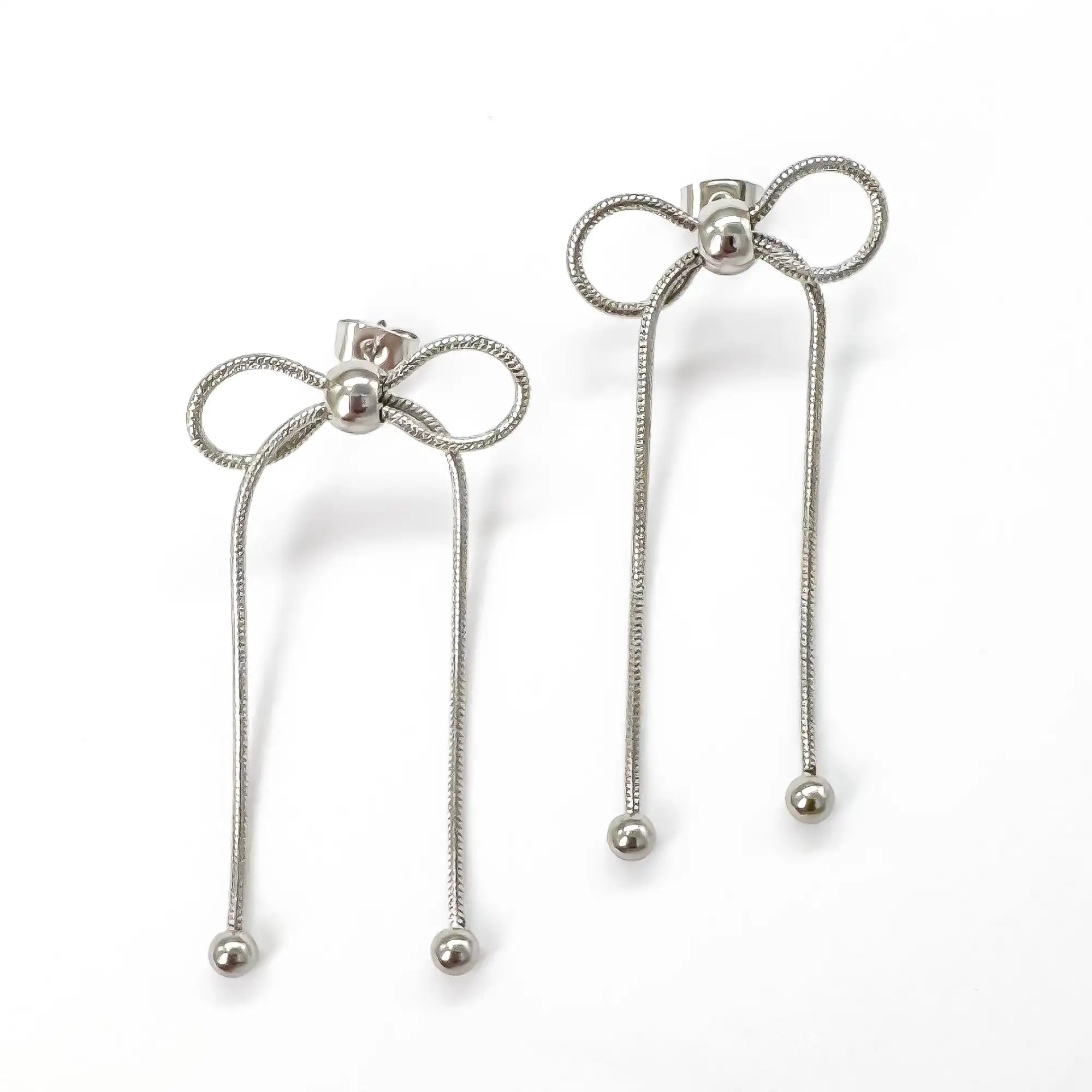 Bow - Earrings - Stainless Steel