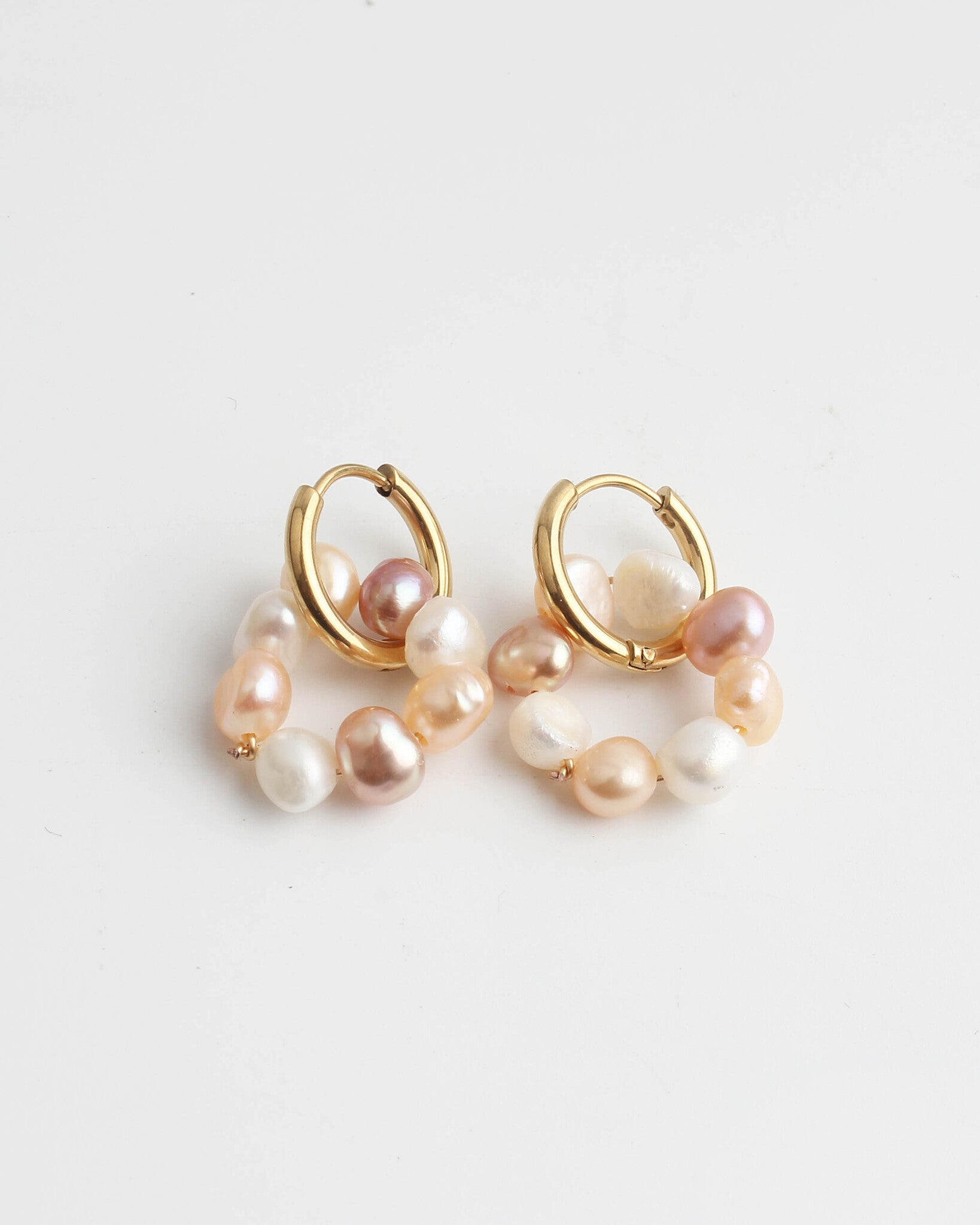 Mix Of Pearls - Earrings - Stainless Steel