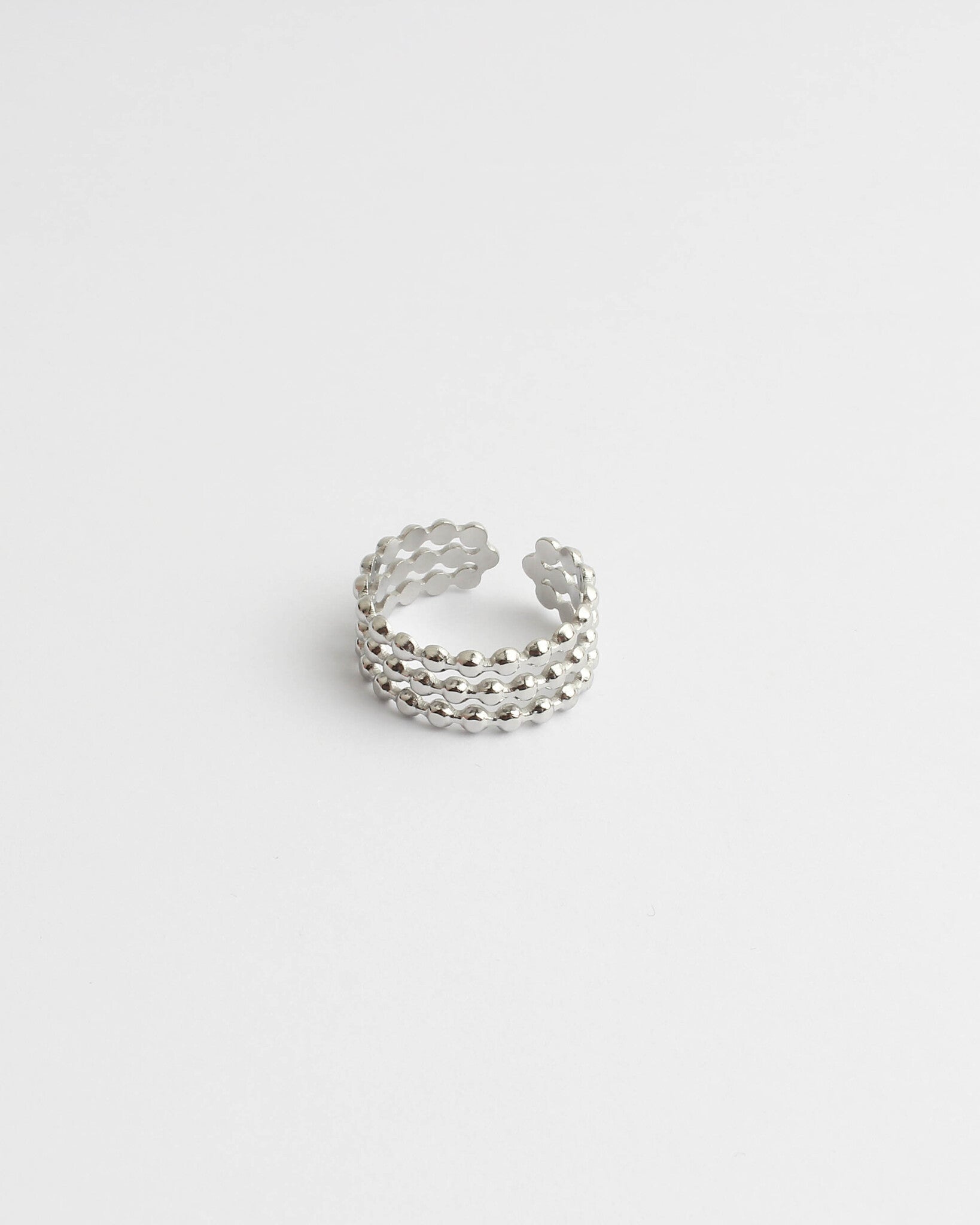 Dotted - Ring - 3 layer - Stainless Steel - Adjustable