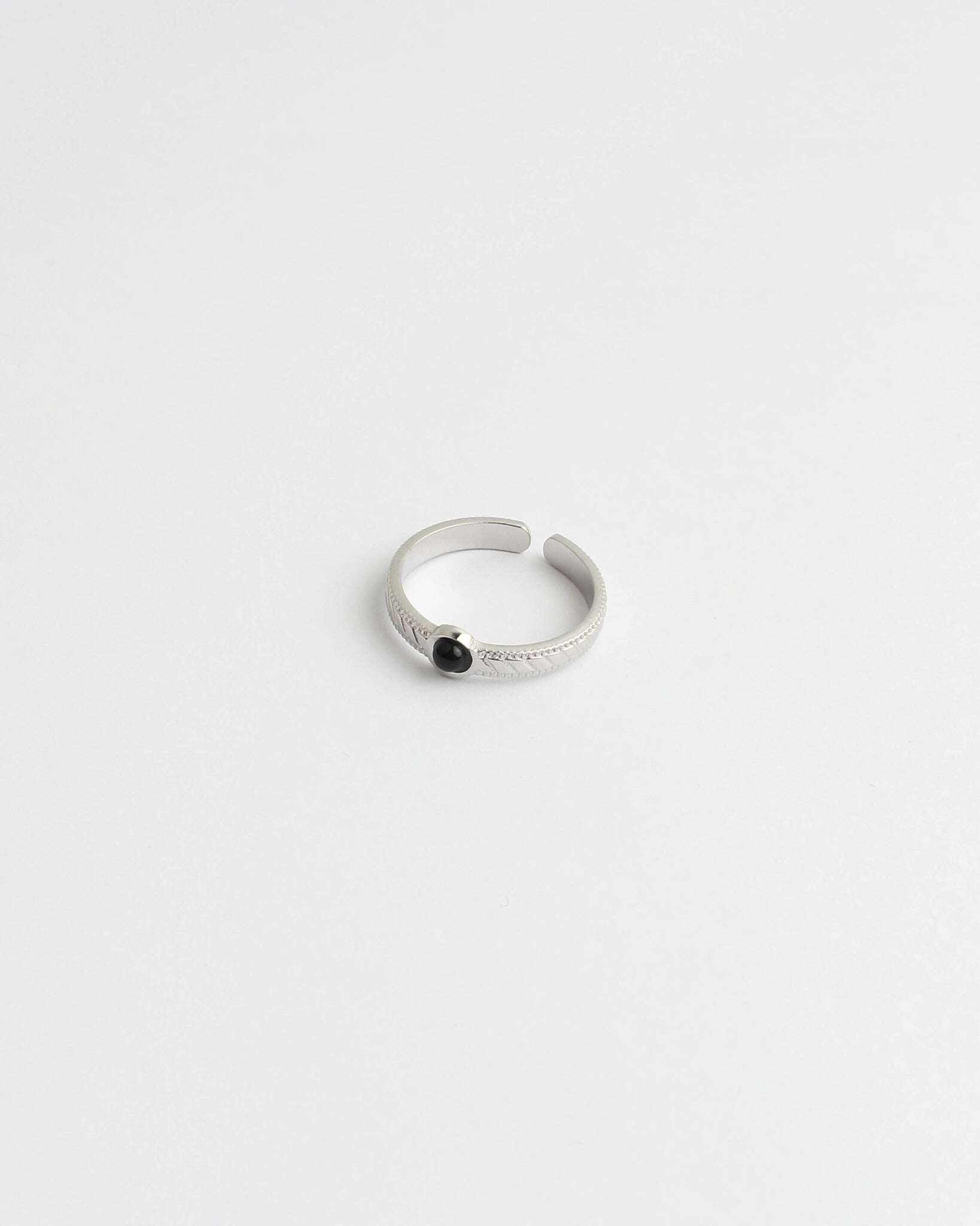 Zosia - Ring - Natural Stone - Stainless Steel - Adjustable