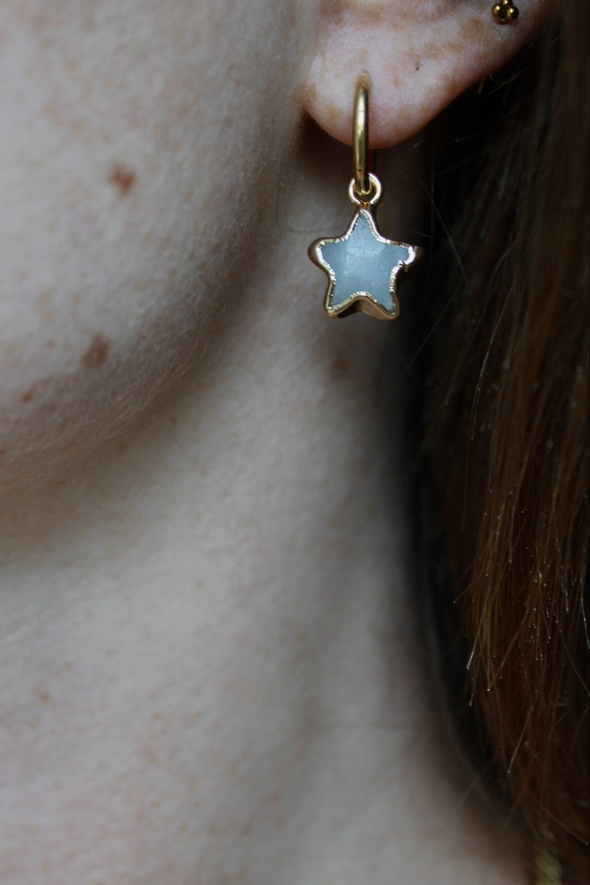 Starry - Earrings - Natural Stone - Stainless Steel