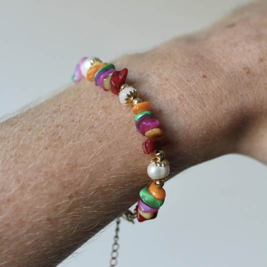 Rainbow Shell - Bracelet - Stainless Steel