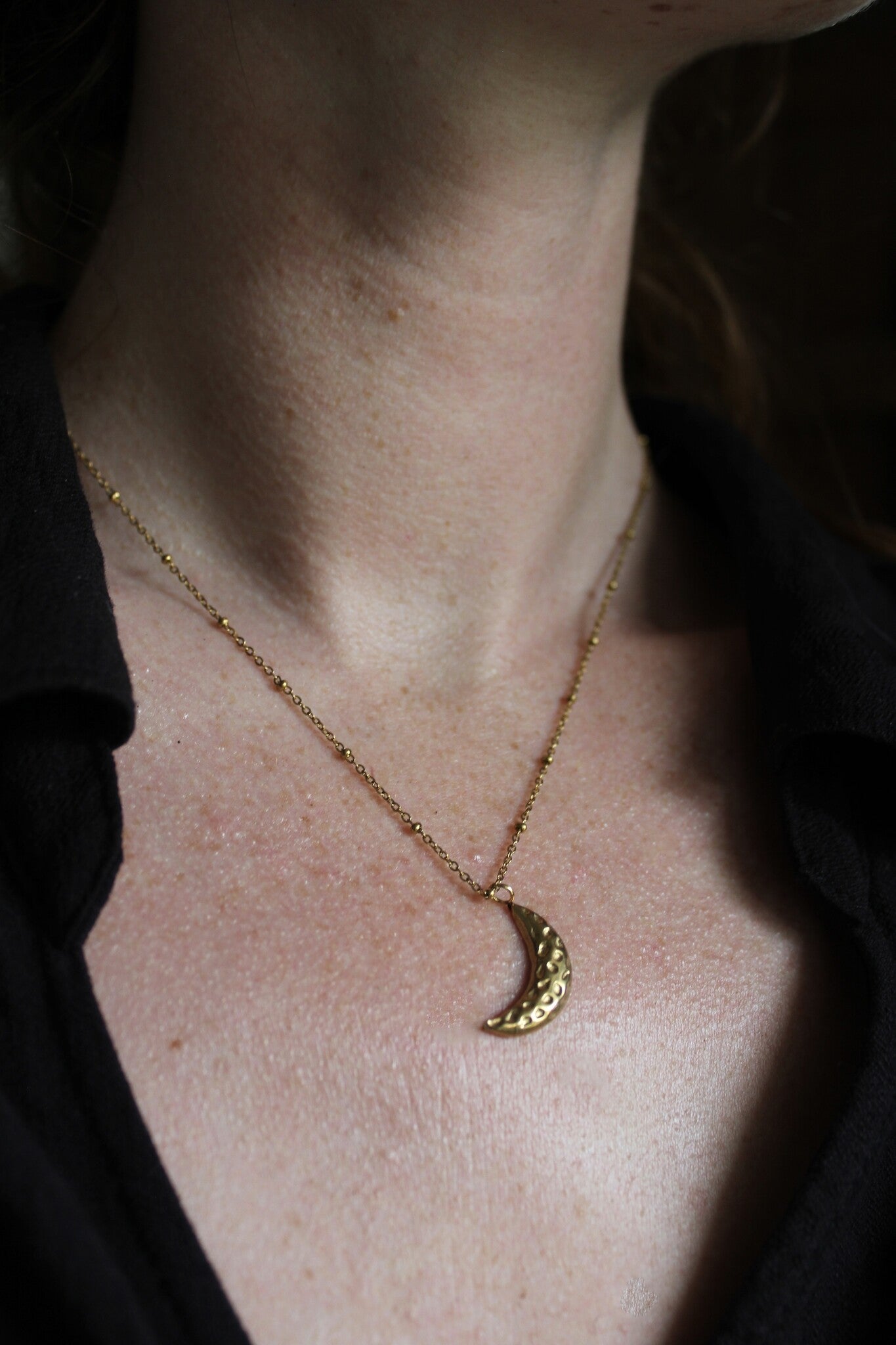 Moon - Necklace - Stainless Steel