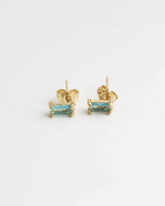 Diamond - Earrings - Studs - Plated