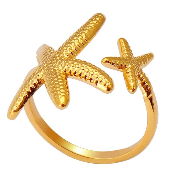 Starfish - Ring - Stainless Steel