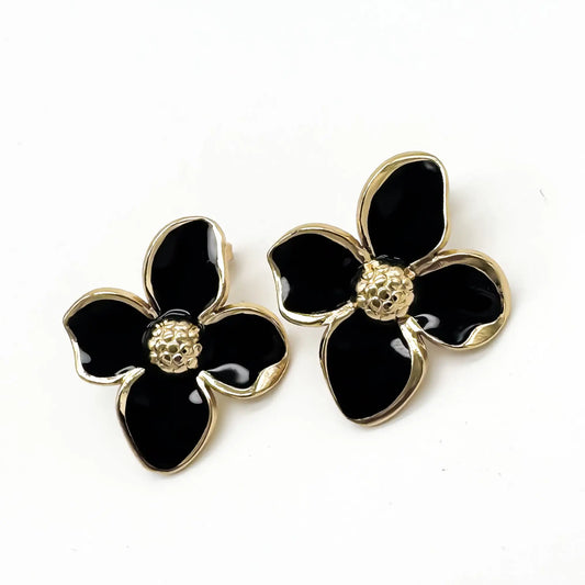 Statement flower - Earrings - Stainless Steel