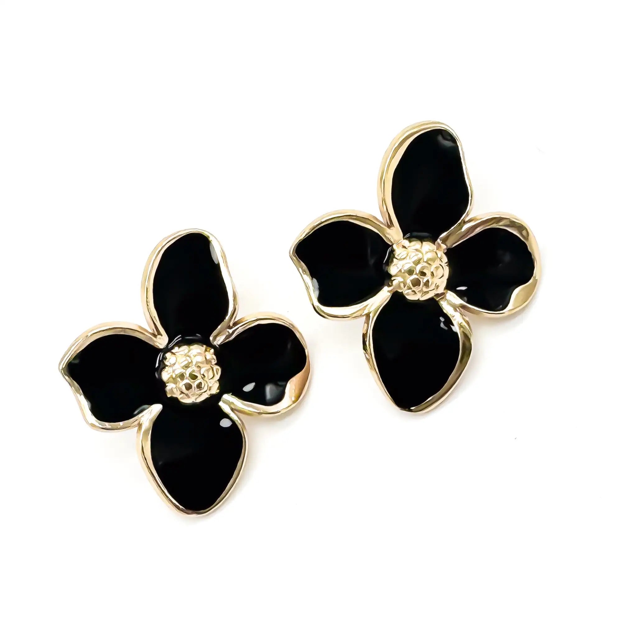 Statement flower - Earrings - Stainless Steel